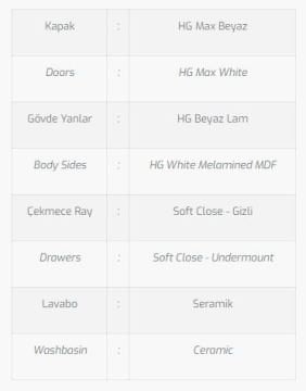 Maya 100 V2 Banyo Dolabı