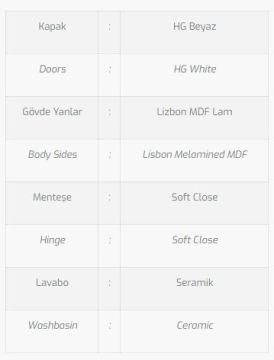 Didim 60 V1 Banyo Dolabı