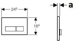 Sigma 50 Kumanda Kapağı Krom Çift Basmalı