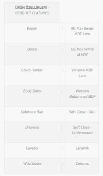 Meram 80 V1 Banyo Dolabı