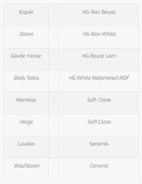 Durusu 70 V1 Banyo Dolabı