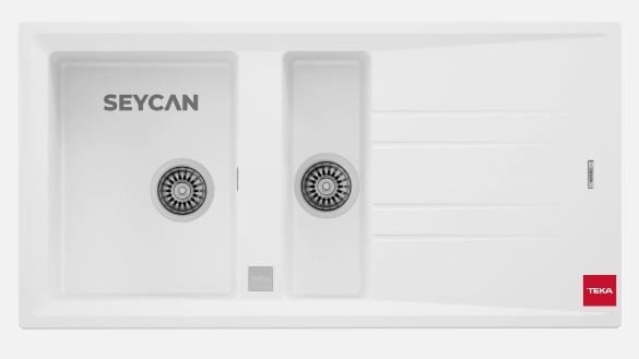 Teka Stone 60 B-TG Beyaz Tegranite Evye