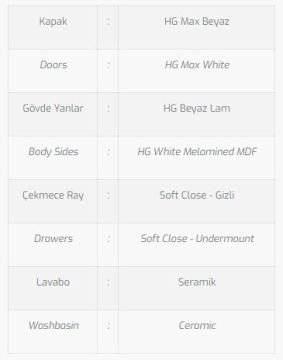 Family 65 V6 Banyo Dolabı