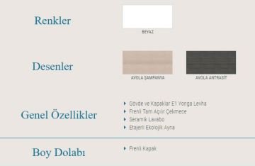 Orka Banyo Bronze Collection Bitez 100 cm Banyo Dolabı