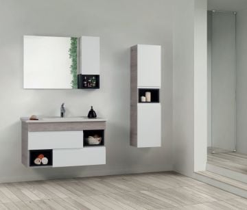 Badella Karasu 100 D1 C1 Banyo Dolabı