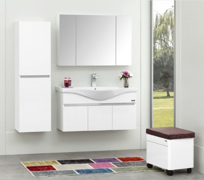 Orka Banyo Bronze Collection Dinar 100 cm Banyo Dolabı