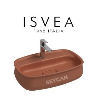 İsvea Fluido Tezgah Üstü Lavabo 60 cm Terracotta