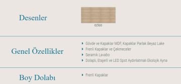 Orka Banyo Bronze Collection Ürgüp 76 cm Banyo Dolabı