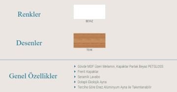 Orka Banyo Bronze Collection Mars 80 cm Banyo Dolabı