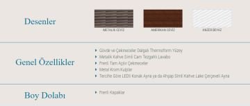 Orka Banyo Silver Collection Anzer 120 cm Banyo Dolabı