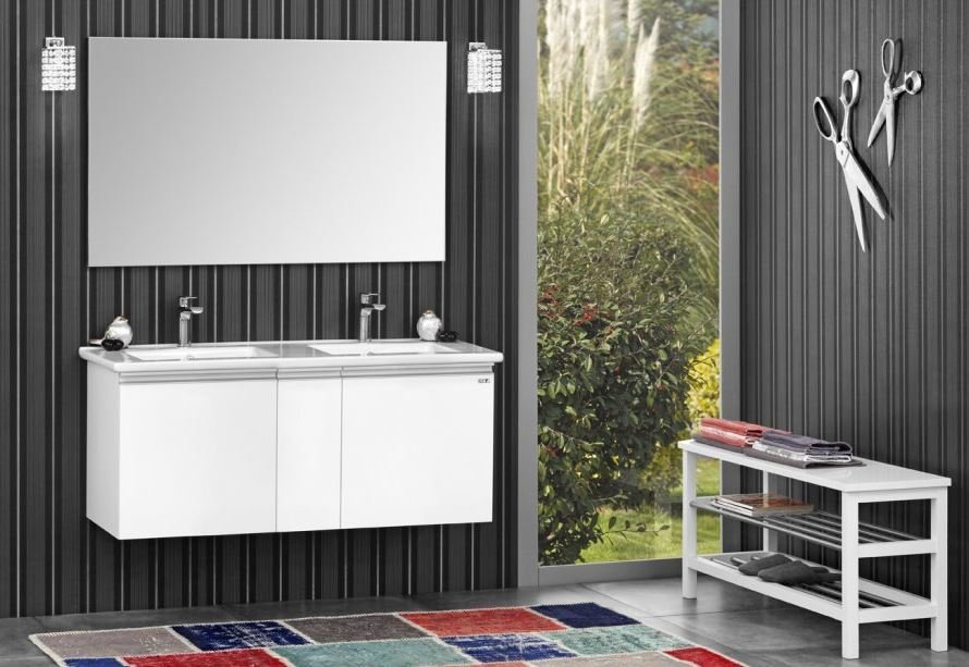 Orka Banyo Silver Collection Terme 120 cm Banyo Dolabı
