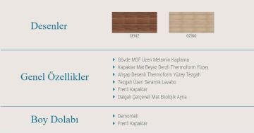 Orka Banyo Silver Collection Kumla 115 cm Banyo Dolabı