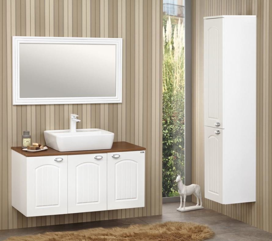 Orka Banyo Silver Collection Kumla 115 cm Banyo Dolabı