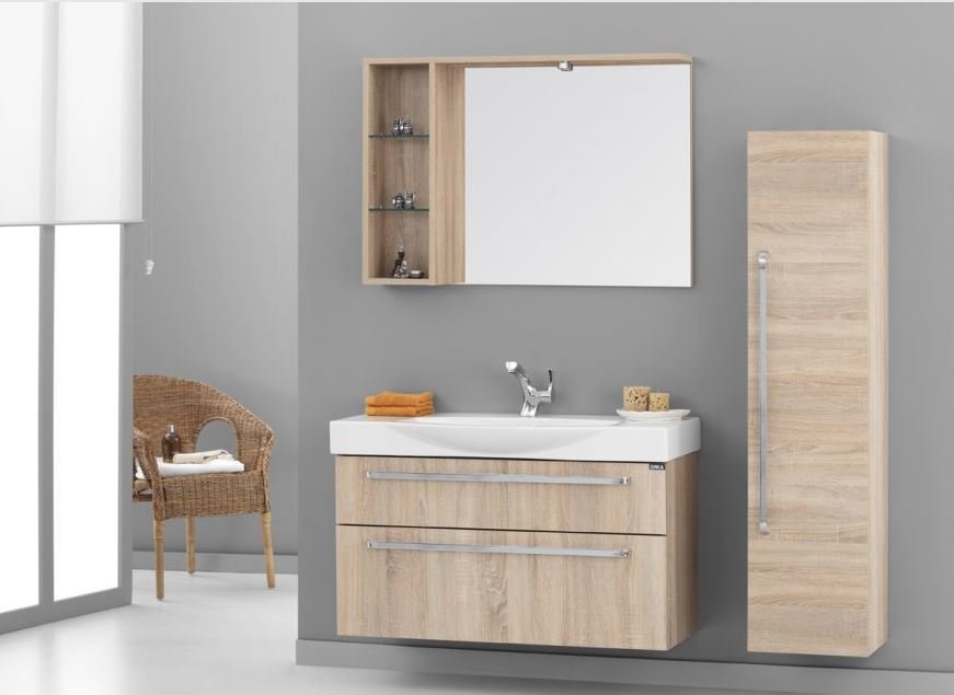 Orka Banyo Silver Collection Rodos 108 cm Banyo Dolabı