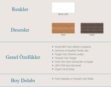 Orka Banyo Silver Collection Heybeli 120 cm Banyo Dolabı