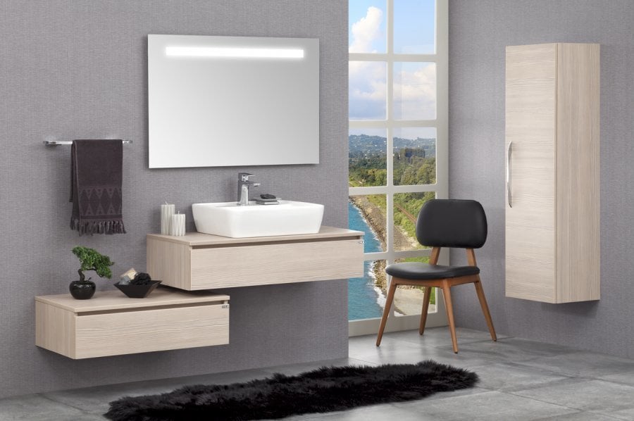 Orka Banyo Silver Collection Küre 150 cm Banyo Dolabı