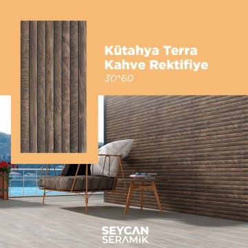 Kütahya Seramik Terra Kahve Rekt. 33x66