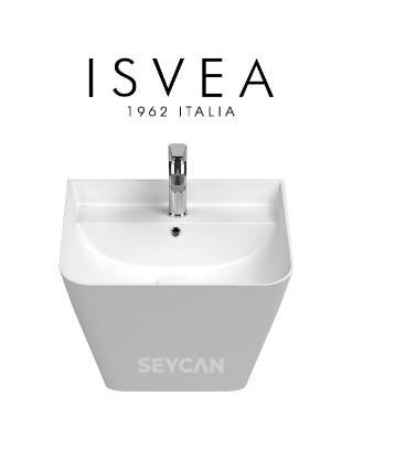 İsvea Sott Aqua Asma Monoblok Lavabo 50 cm Beyaz