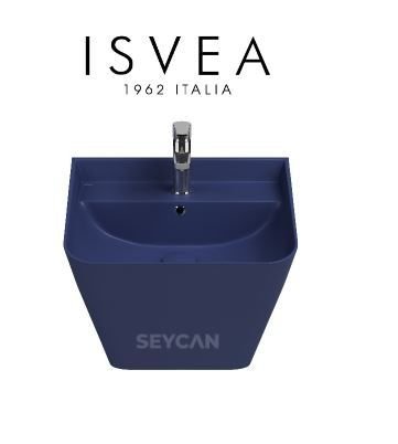 İsvea Sott Aqua Asma Monoblok Lavabo 50 cm İsvea Mavisi