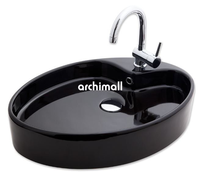 Betria Tezgahüstü Lavabo 65x45cm Siyah