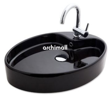 Betria Tezgahüstü Lavabo 65x45cm Siyah