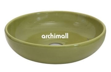 Nunki 45cm Tezgah Üstü Lavabo Yosun Yeşili