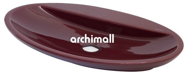 Sarin 72x41cm Tezgahüstü Lavabo Bordo