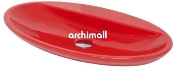 Sarin 72x41cm Tezgahüstü Lavabo Kırmızı