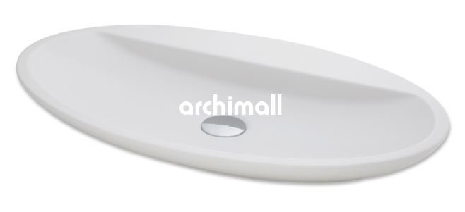 Sarin 72x41cm Tezgahüstü Lavabo Mat Beyaz