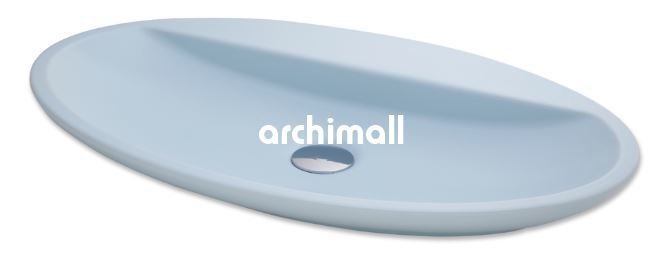 Sarin 72x41cm Tezgahüstü Lavabo Mat Buz Mavi