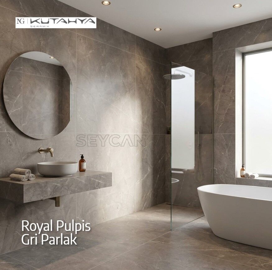 Kütahya 60x120 Royal Pulpis Gri Parlak Nano
