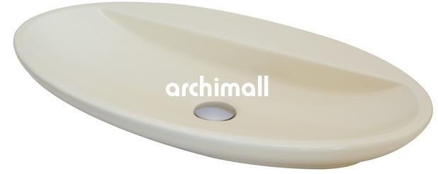 Sarin 72x41cm Tezgahüstü Lavabo Vanilya