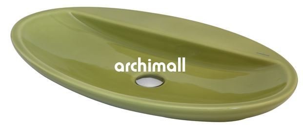 Sarin 72x41cm Tezgahüstü Lavabo Yosun Yeşili