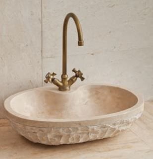 Delta Mermer Porto Klasik Doğaltaş Çanak Lavabo