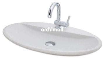 Sarin Batarya Delikli 72x41cm Tezgahüstü Lavabo Mat Beyaz