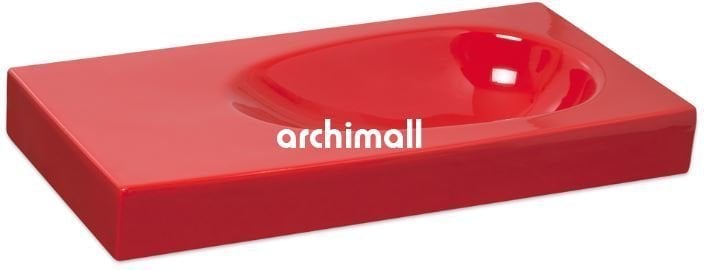 Bunda 91x45cm Etajerli Lavabo Kırmızı