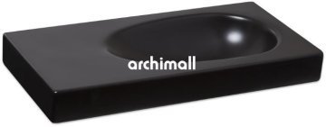 Bunda 91x45cm Etajerli Lavabo Mat Siyah