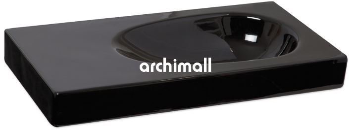 Bunda 91x45cm Etajerli Lavabo Siyah