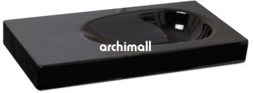 Bunda 91x45cm Etajerli Lavabo Siyah