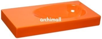 Bunda 91x45cm Etajerli Lavabo Turuncu