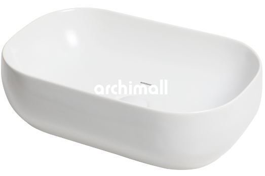 Niv 58x37cm Tezgahüstü Lavabo Mat Beyaz