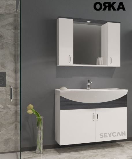 Orka Duru 100 cm Asma Banyo Dolabı