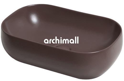 Niv 58x37cm Tezgahüstü Lavabo Mat Moka