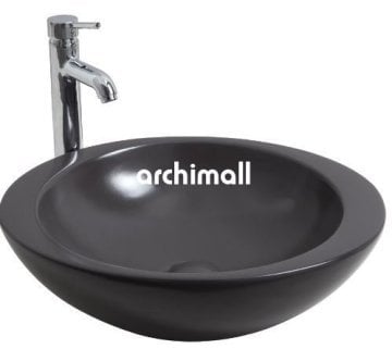Adara 53x45.5cm Tezgahüstü Lavabo Antrasit Mat