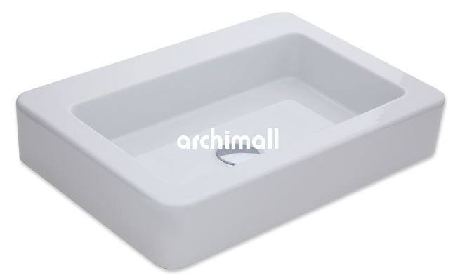 Skat 59x40cm Tezgahüstü Lavabo Beyaz