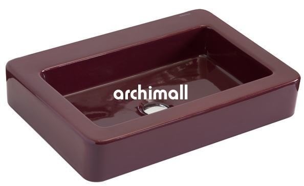 Skat 59x40cm Tezgahüstü Lavabo Bordo