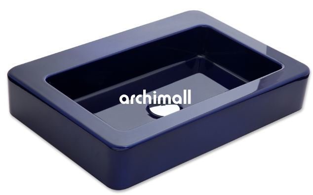 Skat 59x40cm Tezgahüstü Lavabo Lacivert