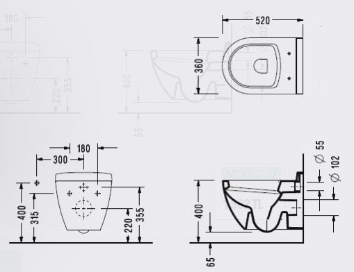 Serel Smart SM23 Baraketli Asma Klozet