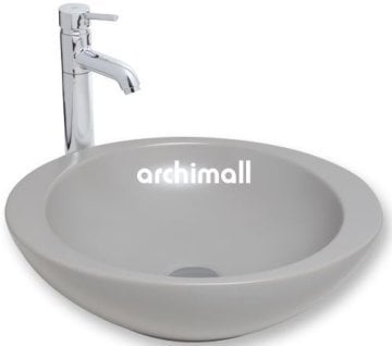 Smanni Adara 53x45.5cm Tezgahüstü Lavabo Mat Gri