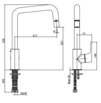 Eca Luna Mafsallı Evye Bataryası